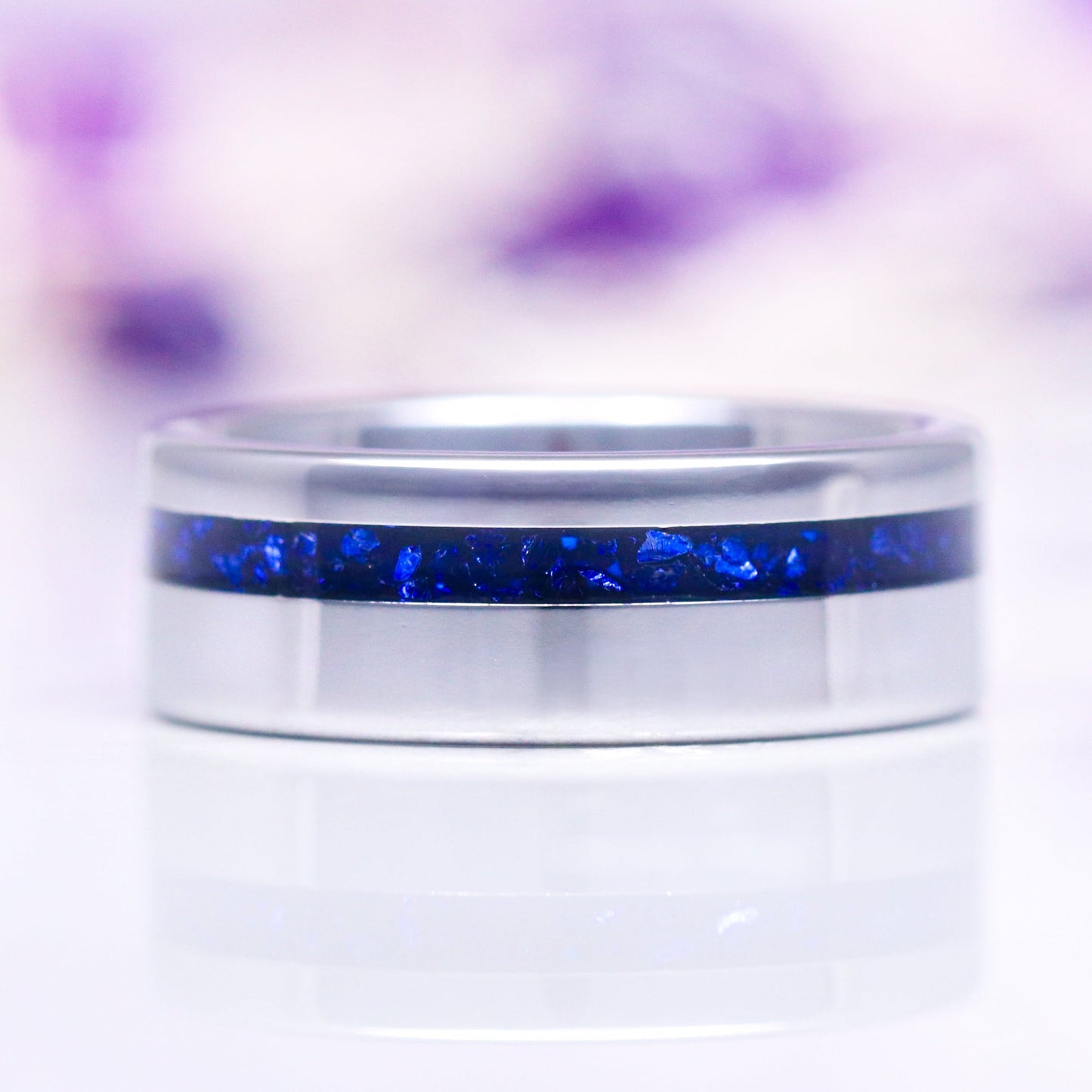 Fantasy Shield Cut Sapphire Leaf Couples Ring Set