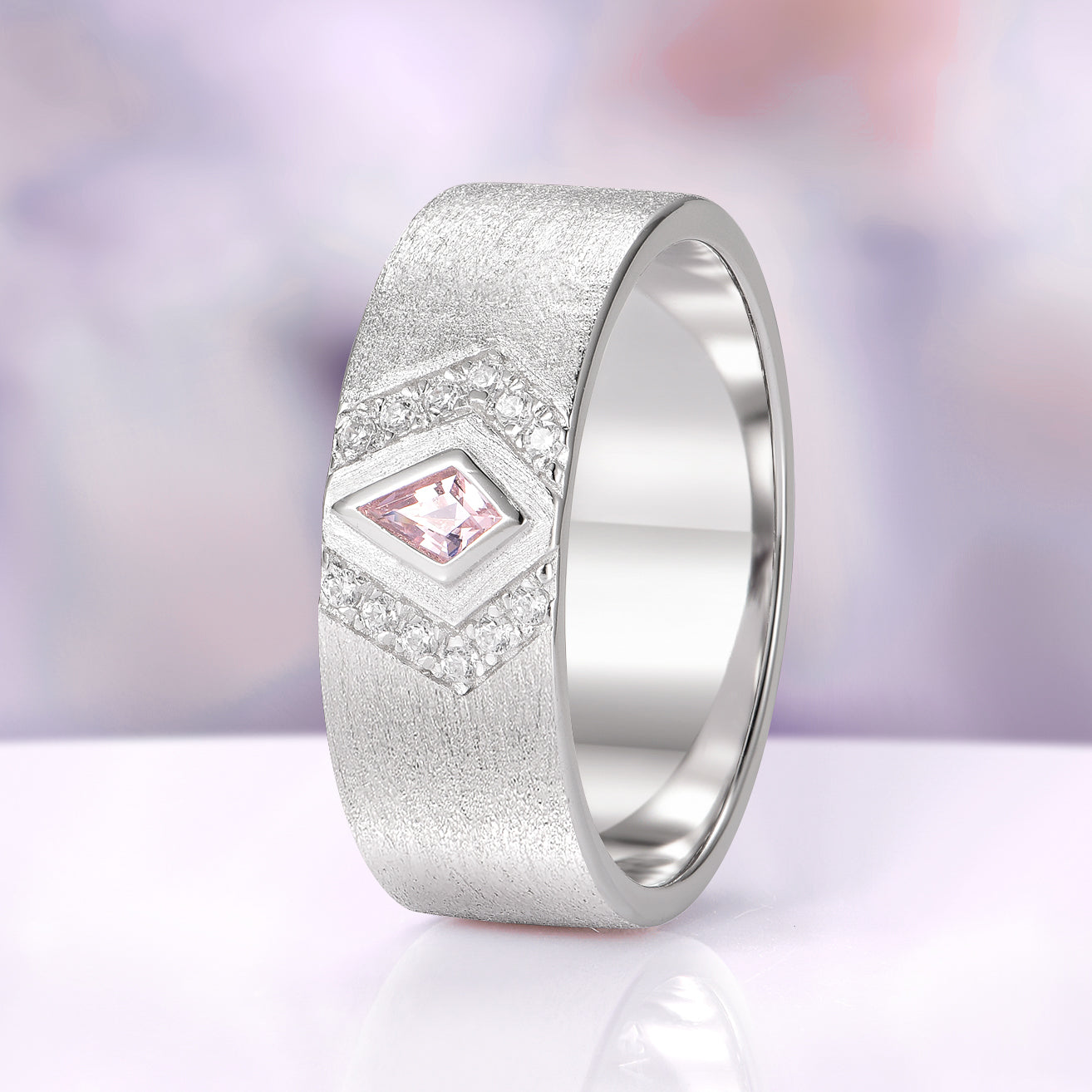 Elowen Morganite Couples Ring Set