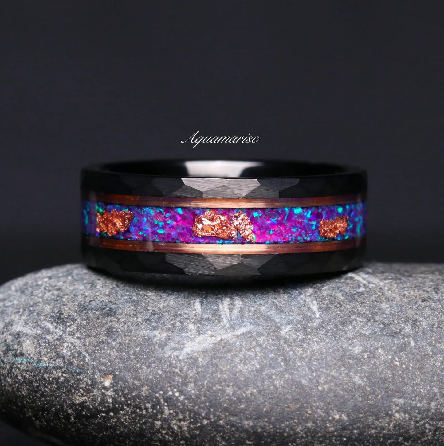 Skye Kite® Purple Fire Opal Couples Ring Set