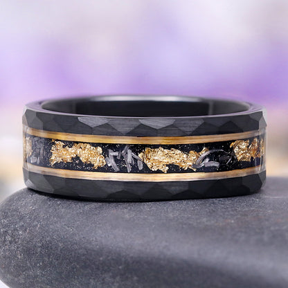 Skye Kite® Galaxy Herkimer Diamond & Meteorite Couples Ring Set
