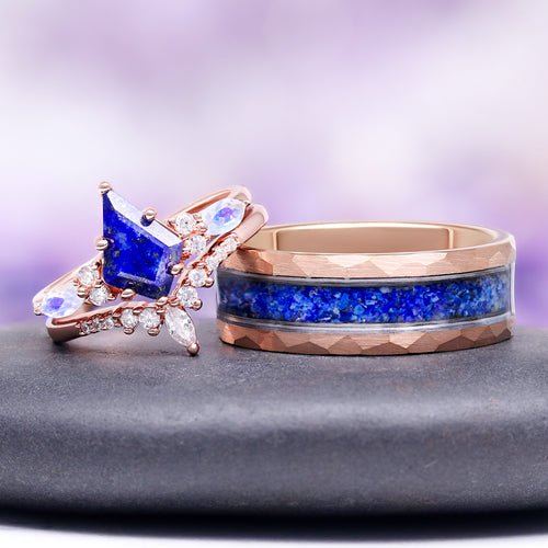 Skye Kite® Lapis Lazuli & Moonstone Couples Ring Set