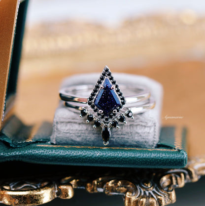 Starry Night & Black Onyx Couples Ring Set