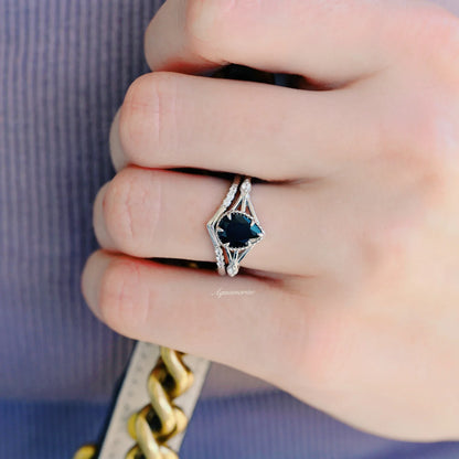 Celtic Black Onyx Couples Ring Set