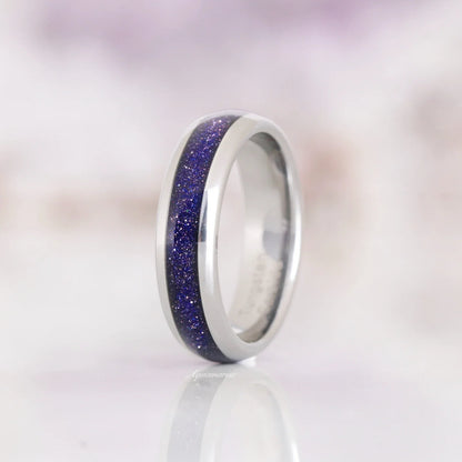Galaxy Sandstone Starry Night Couples Ring Set