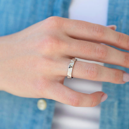 Galaxy Herkimer Diamond Couples Ring Set