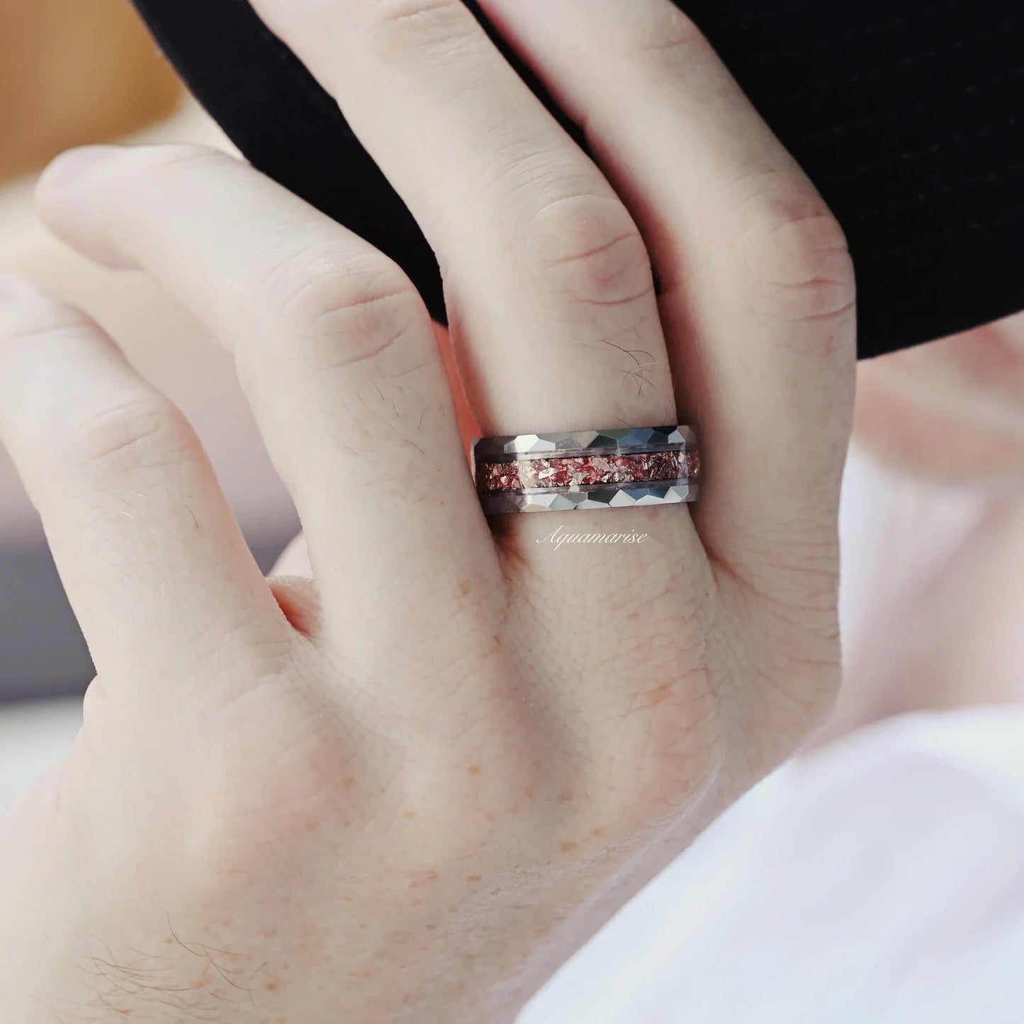 Teardrop Morganite Couples Ring Set