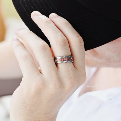 Teardrop Morganite Couples Ring Set