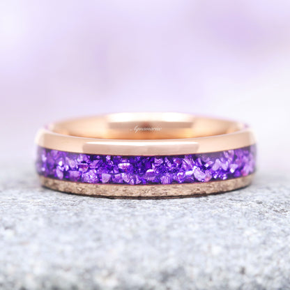 Feyra Starry Night & Amethyst Couples Ring Set