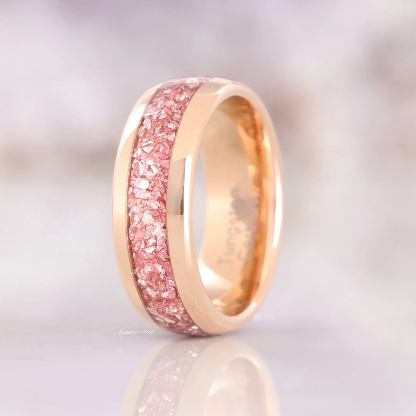 Celtic Hexagon Morganite Couples Ring Set
