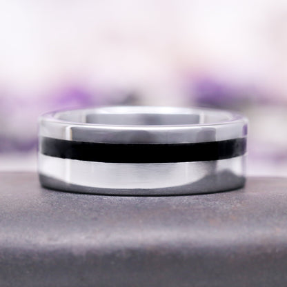 Gothic Victorian Black Onyx Couples Ring Set