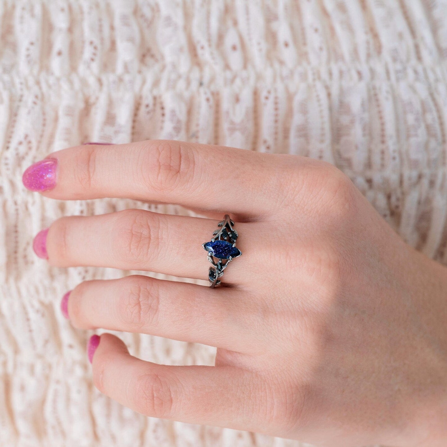 Rowan Starry Night™ & Black Onyx Couples Ring Set