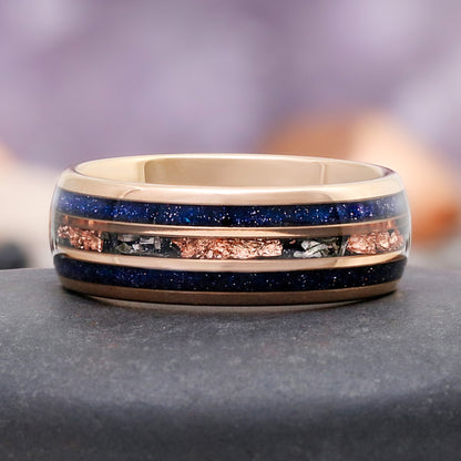Galaxy Sandstone Couples Ring Set