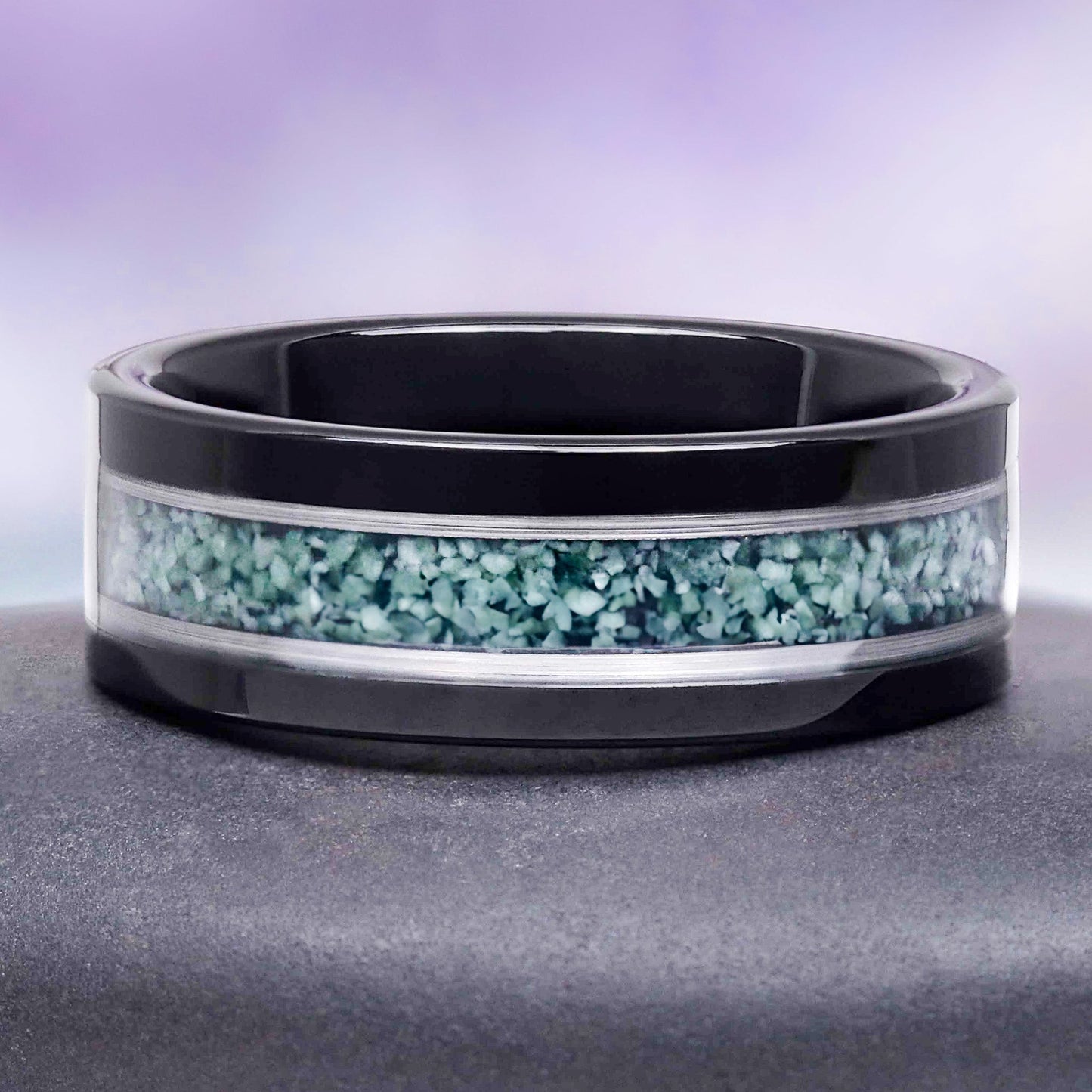 Skye Kite® Green Moss Agate Couples Ring Set