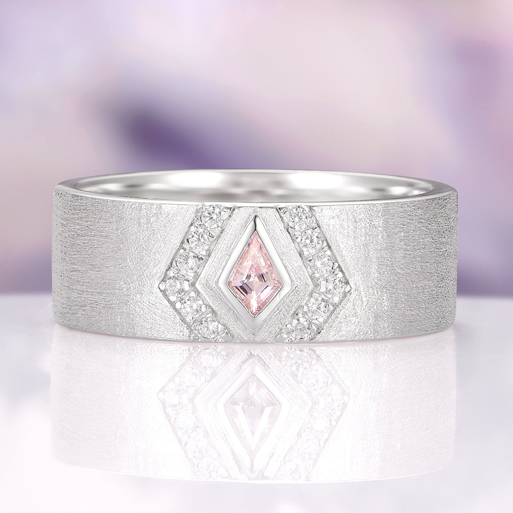 Elowen Morganite Couples Ring Set