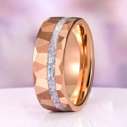 Oval Rainbow Moonstone Couples Ring Set