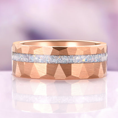 Oval Rainbow Moonstone Couples Ring Set