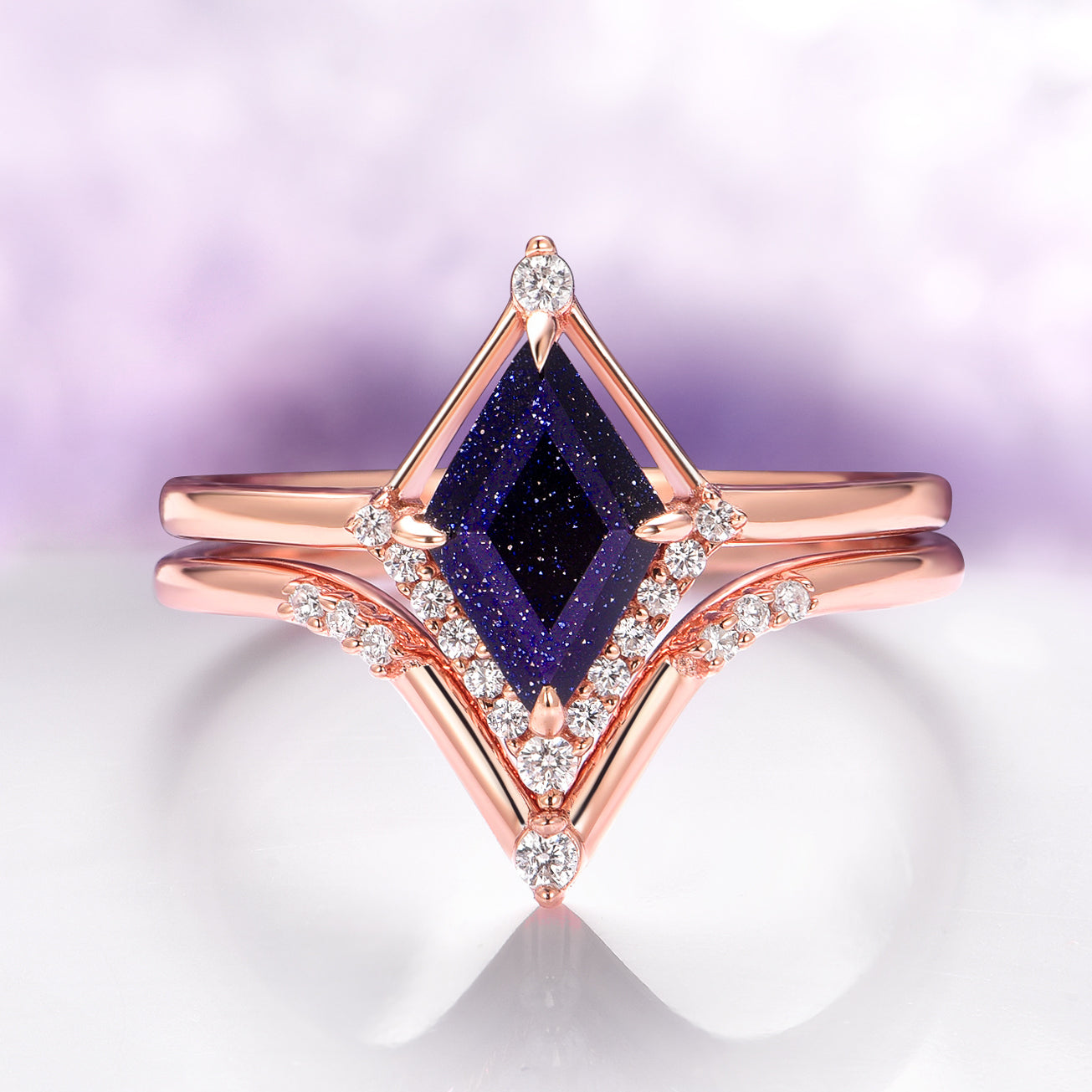 Galaxy Sandstone Couples Ring Set