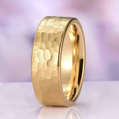 Champagne Moissanite Lotus Couples Ring Set