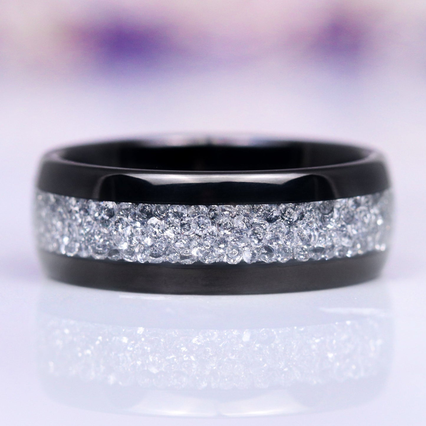 Starlux Crushed Diamond Couples Ring Set