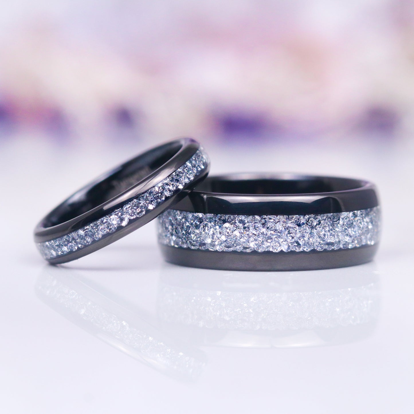 Starlux Crushed Diamond Couples Ring Set