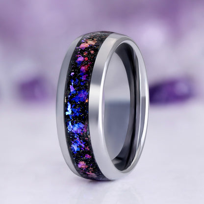 Galaxy Orion Nebula™ & Sapphire Couples Ring Set