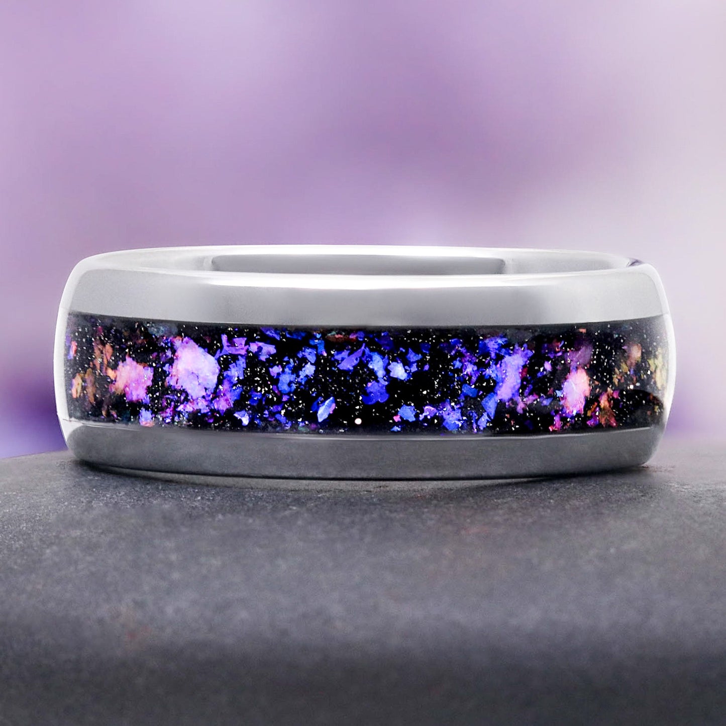 Galaxy Orion Nebula™ & Sapphire Couples Ring Set