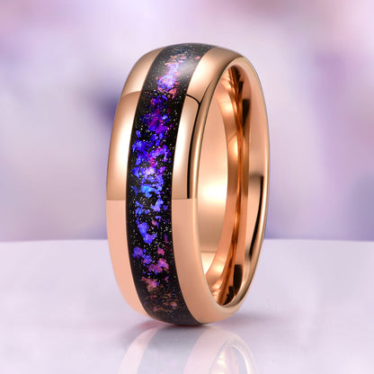 Orion Nebula™ & Cornflower Sapphire Leaf Couples Ring Set