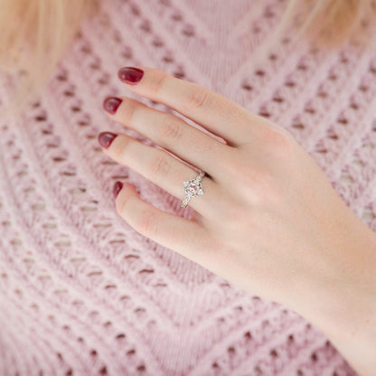 Vintage Morganite Couples Ring Set