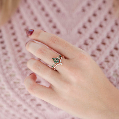Skye Kite® Moss Agate Couples Ring Set