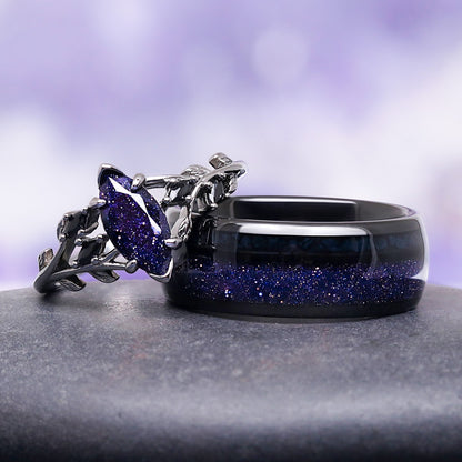 Rowan Starry Night™ & Black Onyx Couples Ring Set
