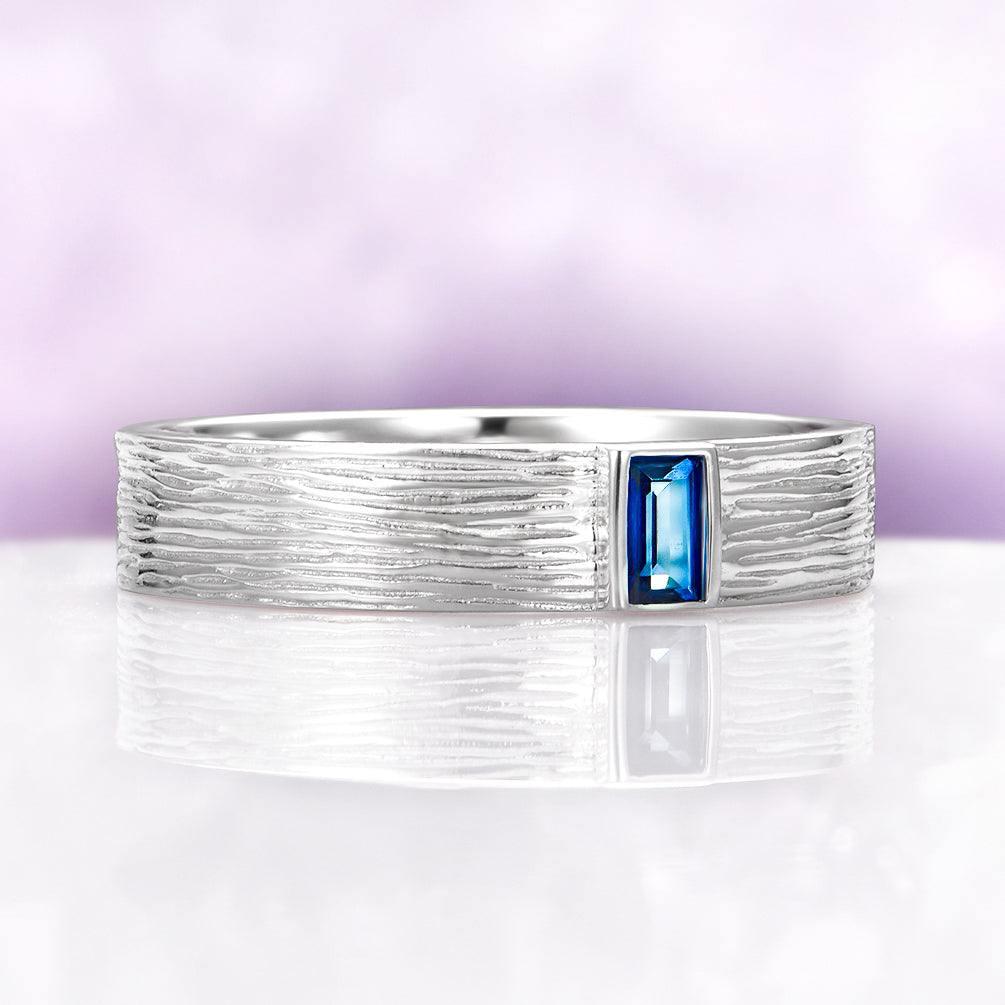 Celtic Natural London Blue Topaz Couples Ring Set