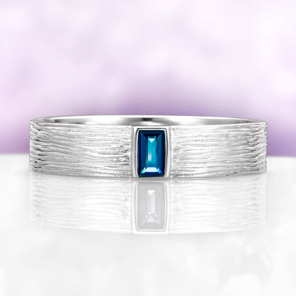 Celtic Natural London Blue Topaz Couples Ring Set