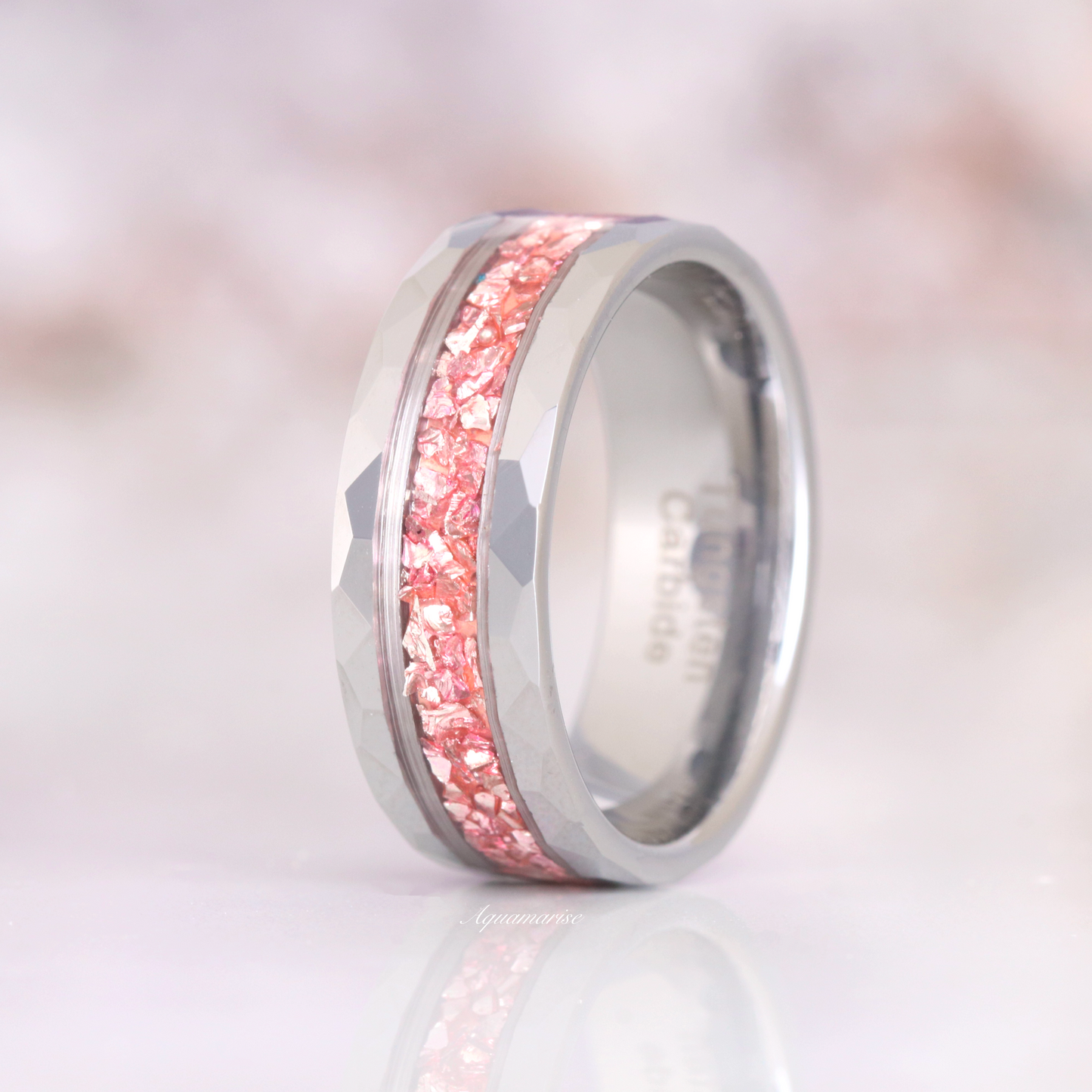 Fireworks Cut Morganite & Moonstone Leaf Couples Ring Set