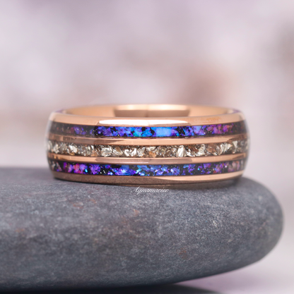 Orion Nebula™ & Crushed Diamond Couples Ring Set