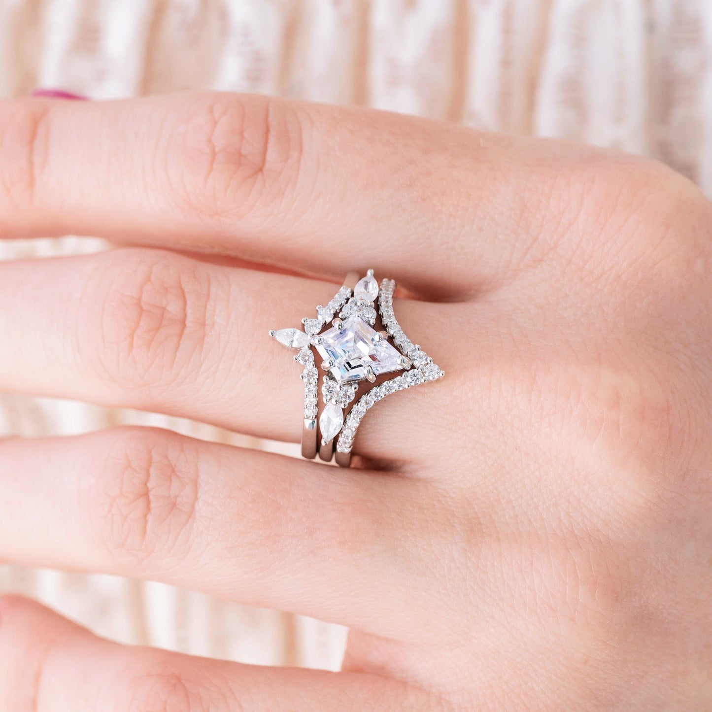 Skye Kite® Simulated Diamond Couples Ring Set