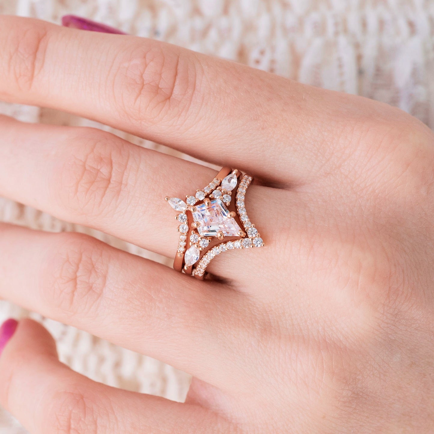 Skye Kite® Morganite Couples Ring Set