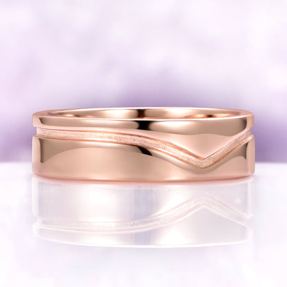 Hexagon Morganite Couples Ring Set