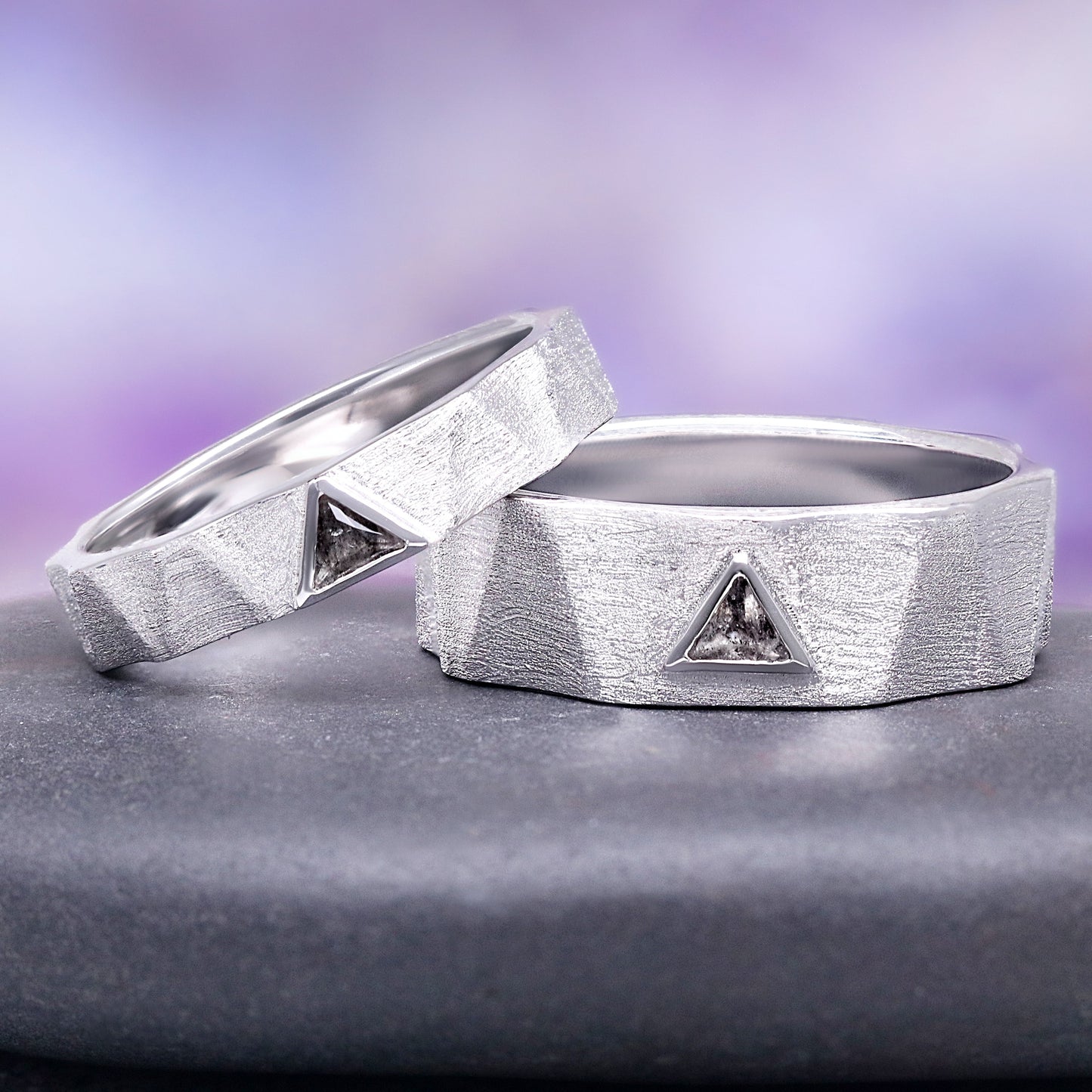 Galaxy Herkimer Diamond Couples Ring Set