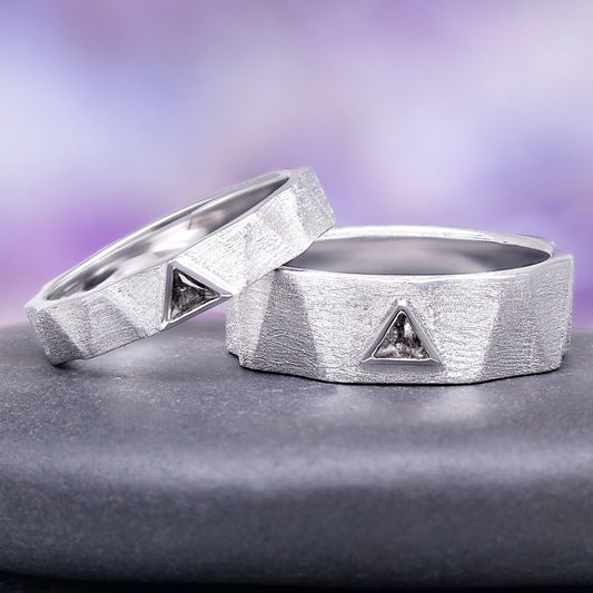 Galaxy Herkimer Diamond Couples Ring Set