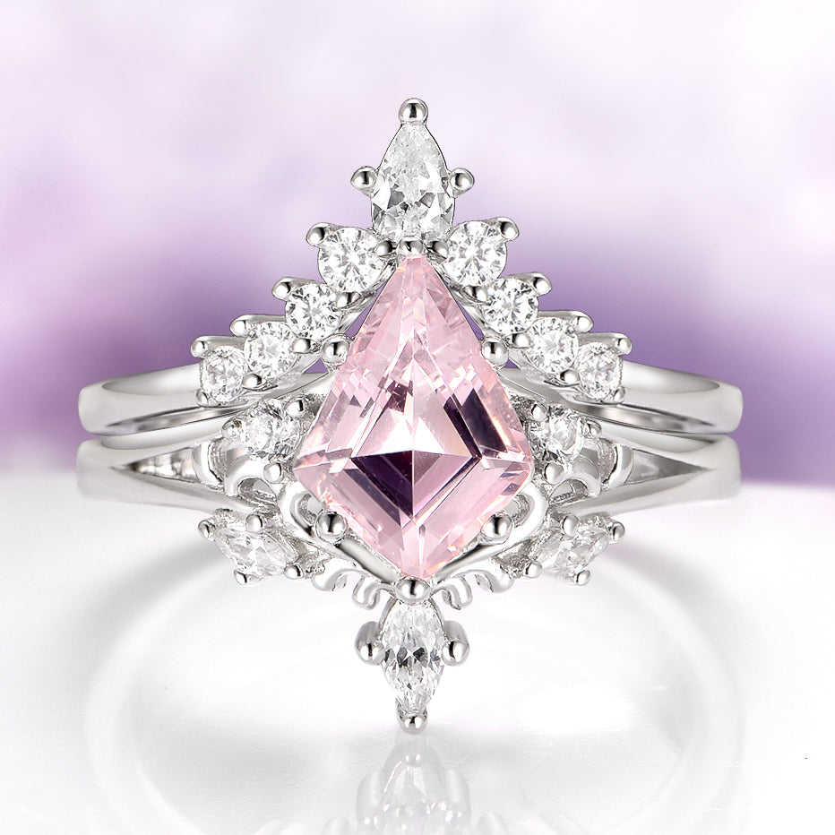 Elowen Morganite Couples Ring Set