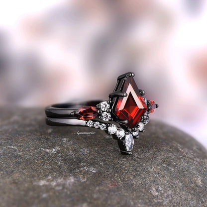 Skye Kite® Natural Red Garnet Couples Ring Set