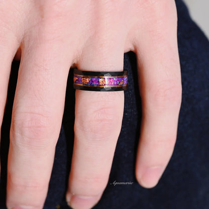 Skye Kite® Purple Fire Opal Couples Ring Set