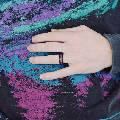 Skye Kite® Purple Fire Opal Couples Ring Set