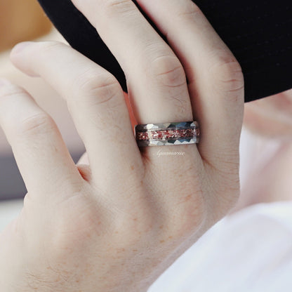 Fireworks Cut Morganite & Moonstone Leaf Couples Ring Set
