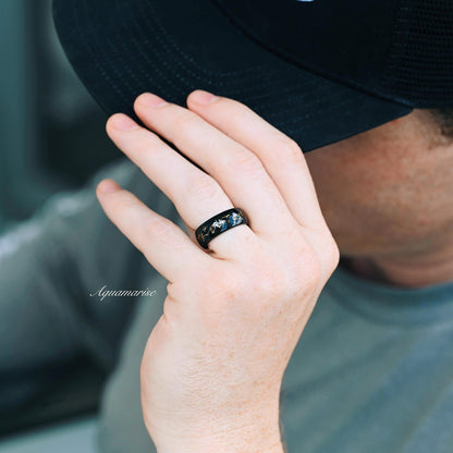 Starry Night Couples Ring Set