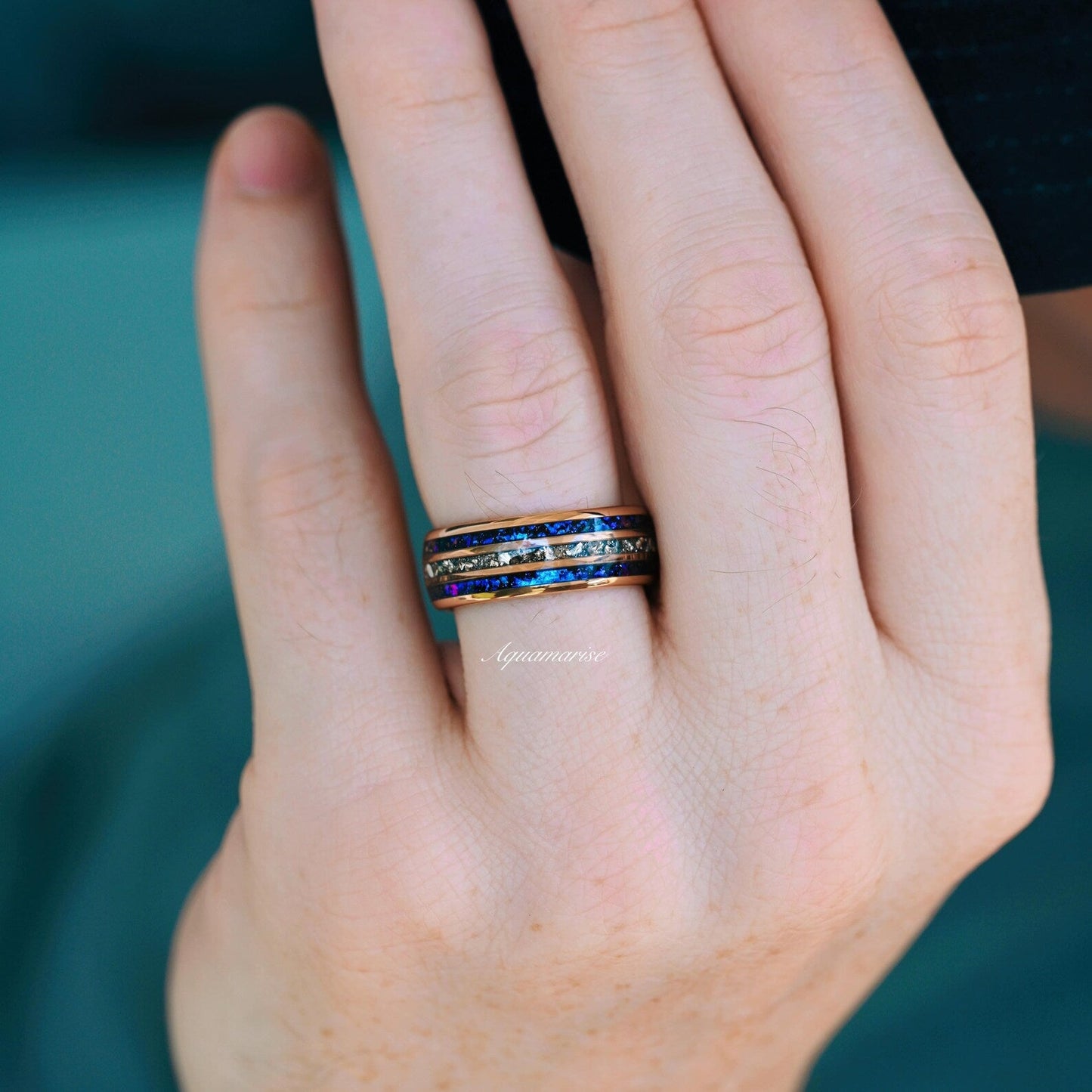 Orion Nebula™ & Crushed Diamond Couples Ring Set