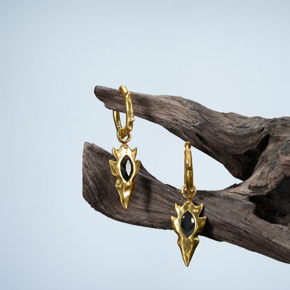 KNAPPED STONE EARRINGS